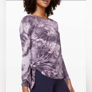 Lululemon To The Point Long Sleeve *MistDiamond Dye Glacier Grey Moonwalk